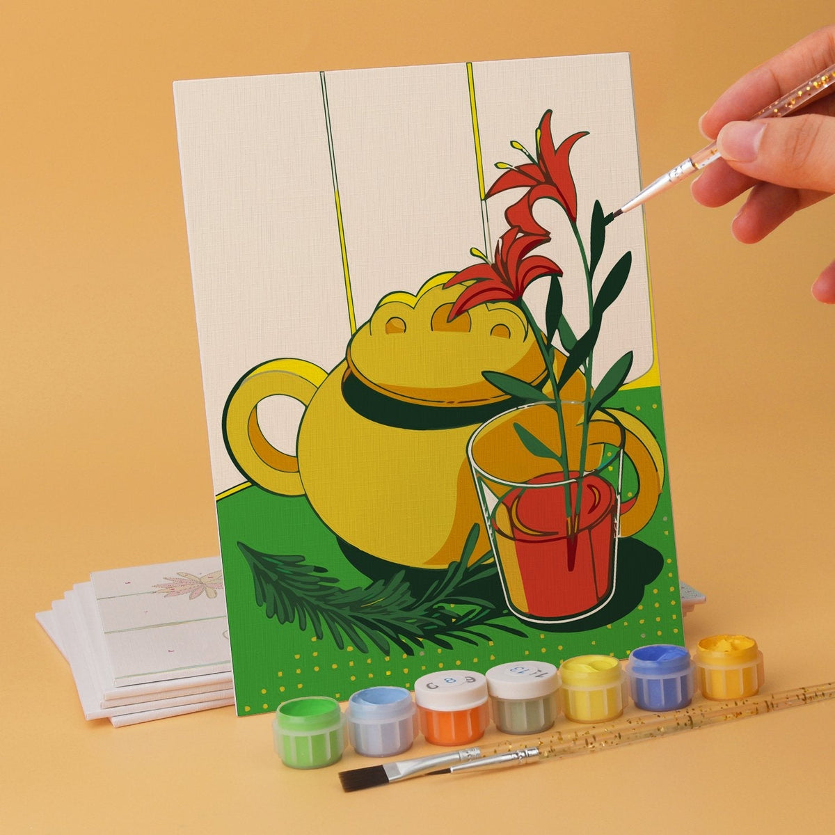 Sunlit Still Life – Set of 6 Mini Paintings - Judy Paint