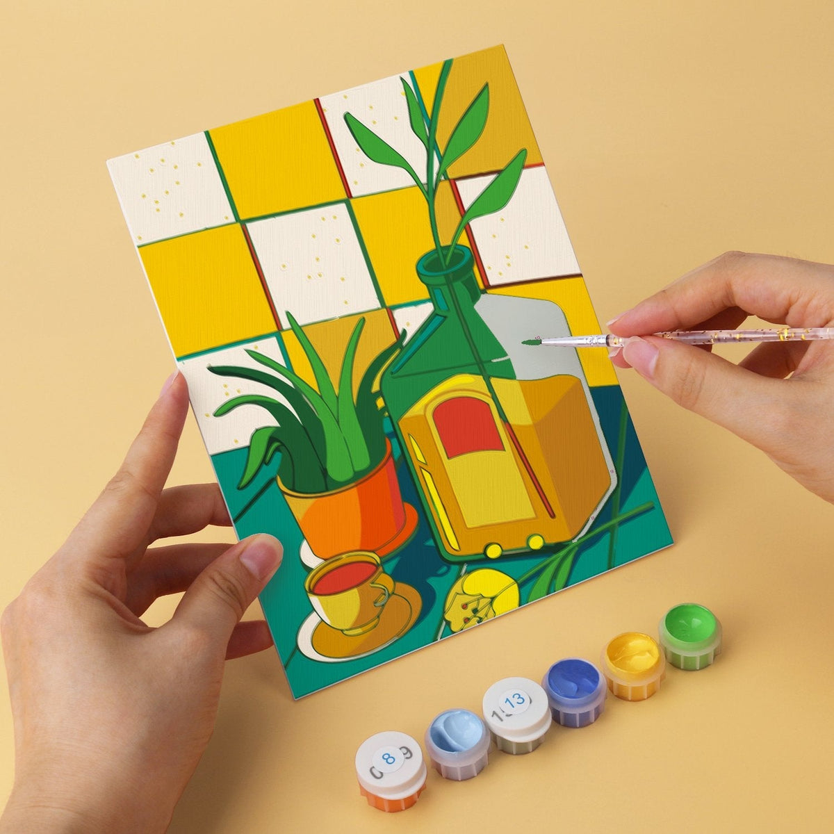 Sunlit Still Life – Set of 6 Mini Paintings - Judy Paint