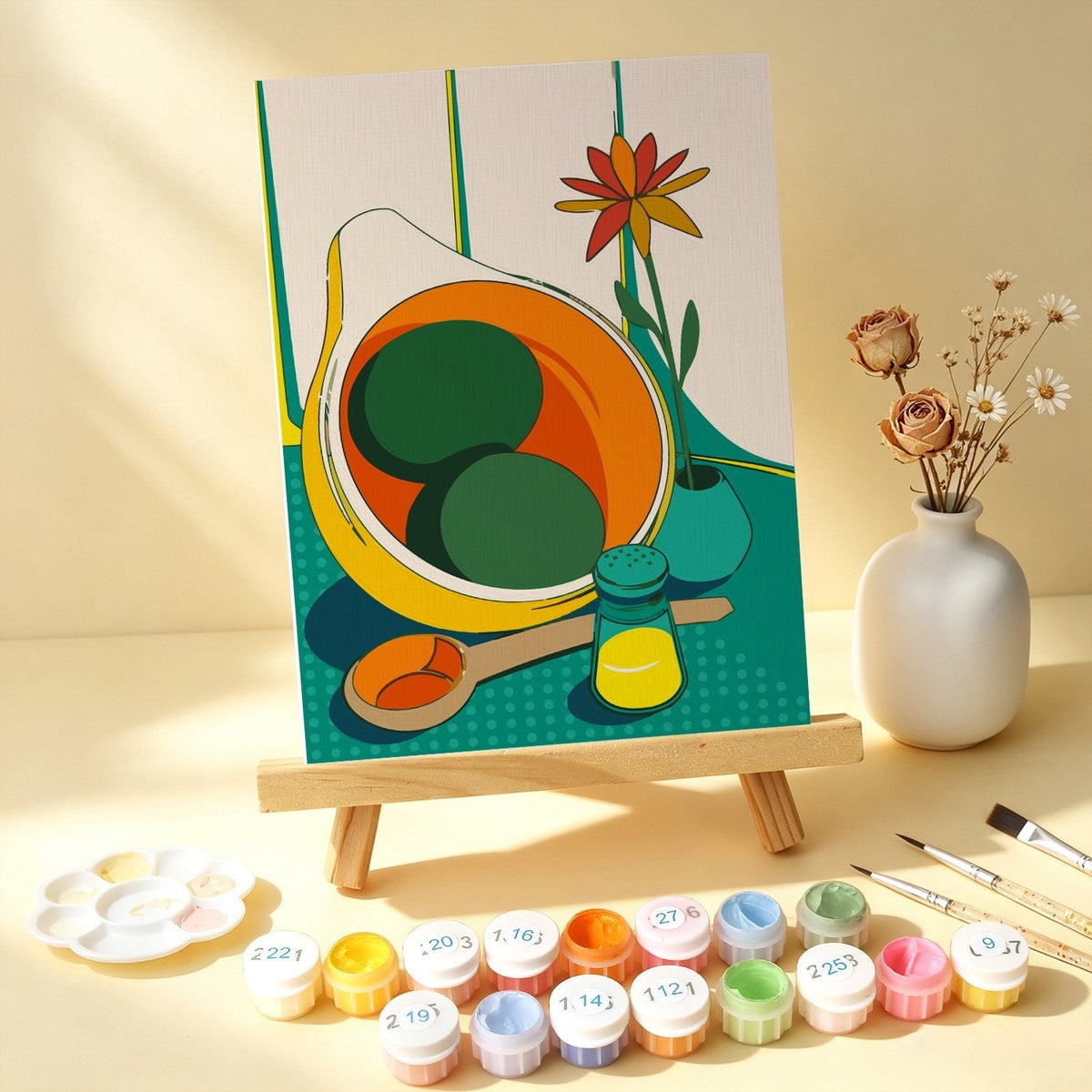 Sunlit Still Life – Set of 6 Mini Paintings - Judy Paint