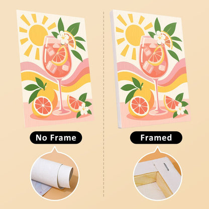 No frame vs. framed canvas