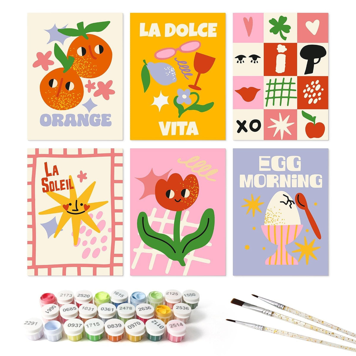 Sunny Side & Spritz – Set of 6 Mini Paintings - Judy Paint