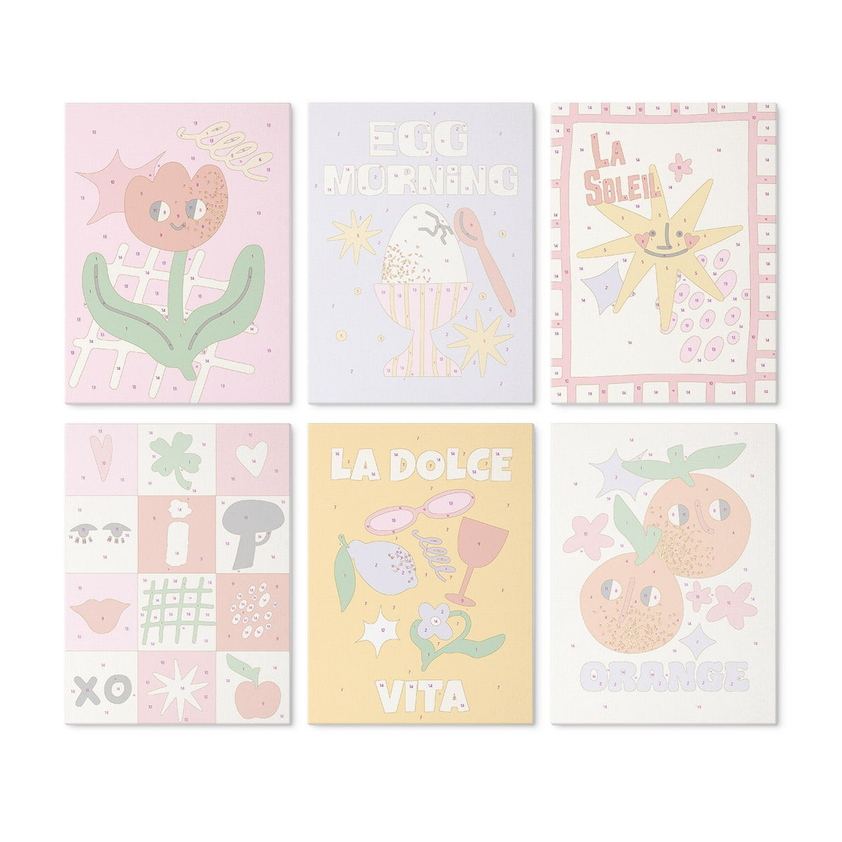 Sunny Side & Spritz – Set of 6 Mini Paintings - Judy Paint