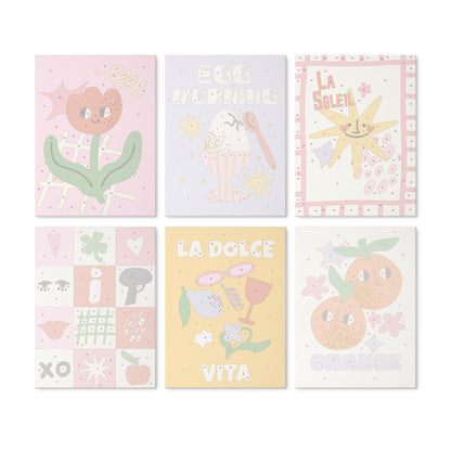Sunny Side & Spritz – Set of 6 Mini Paintings - Judy Paint