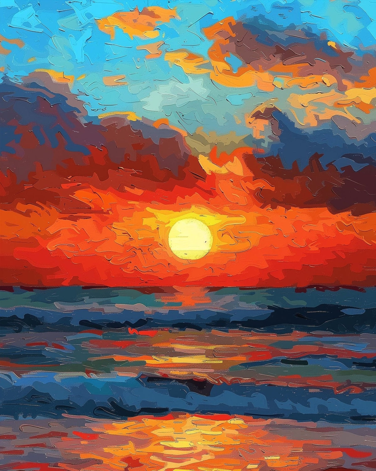 Sunset Serenity - Sea Landscape - Judy Paint