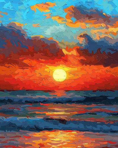 Sunset Serenity - Sea Landscape - Judy Paint
