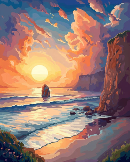 Sunset Serenity - Sea Landscape - Judy Paint