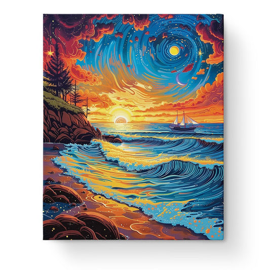 Sunset Serenity - Sea Landscape - Judy Paint