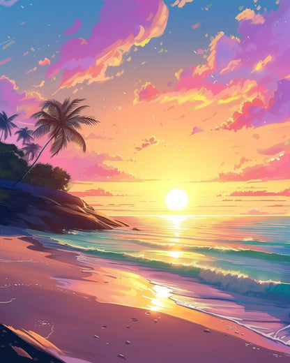 Sunset Serenity - Sea Landscape - Judy Paint