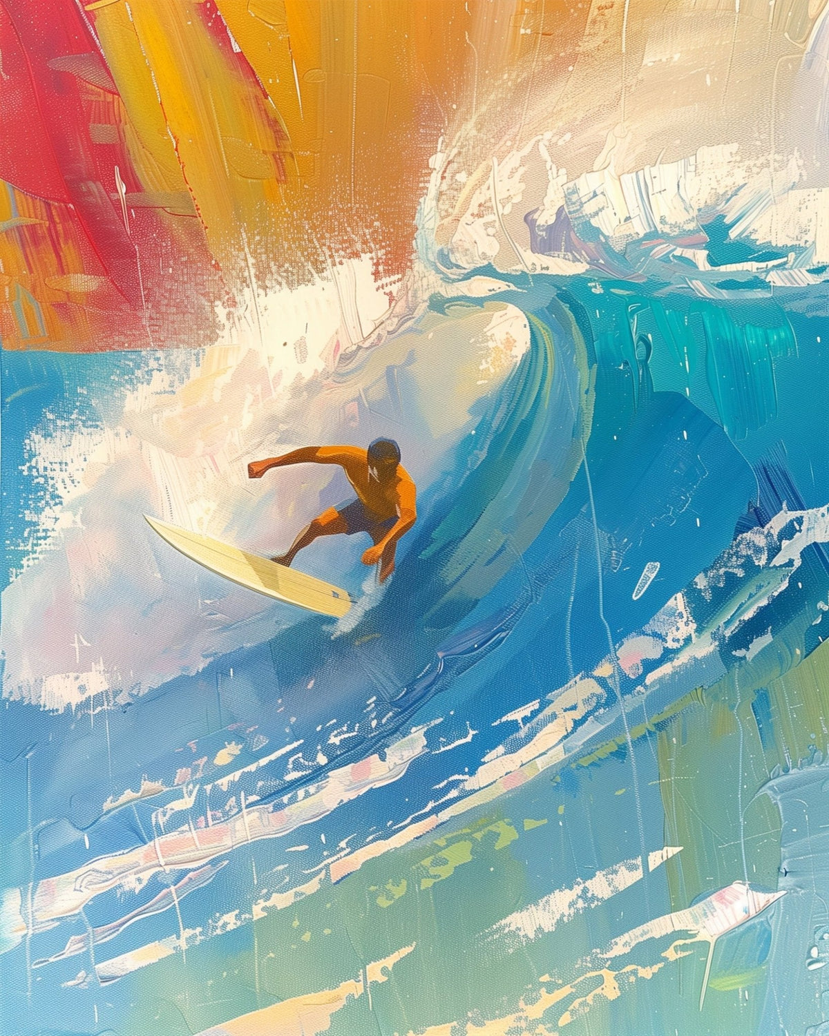 Sunset Surfing Adventure - USA - Judy Paint