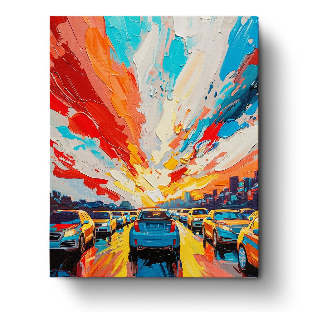 Sunset Traffic Splendor - USA - Judy Paint