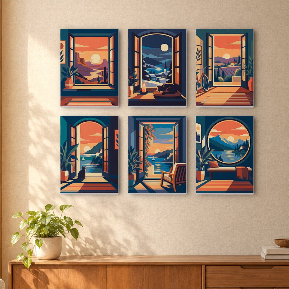 Sunset Windows mini painting set