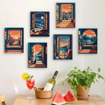 Sunset Windows mini painting set