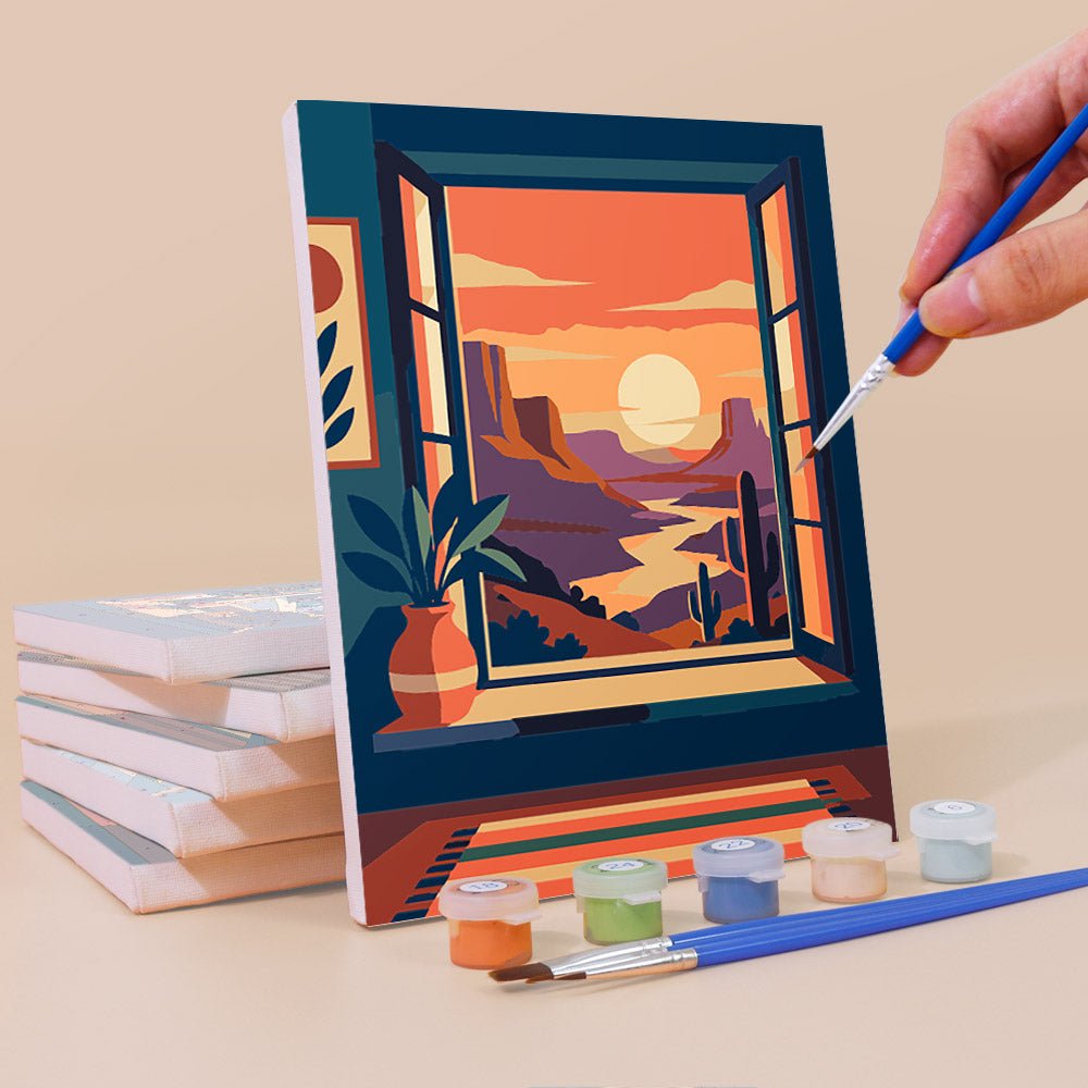 Sunset Windows mini painting set