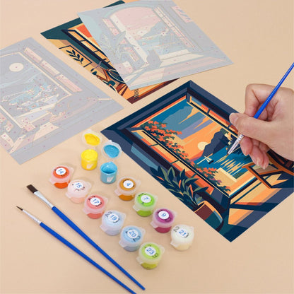 Sunset Windows mini painting set