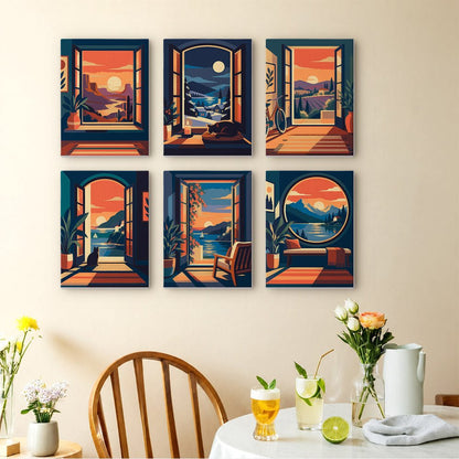 Sunset Windows mini painting set