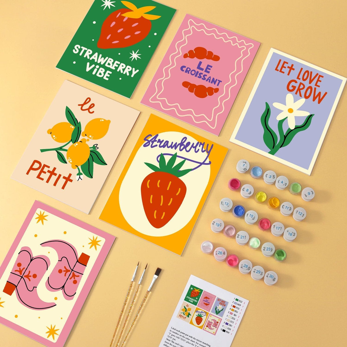 Sweet Garden – Set of 6 Mini Paintings - Judy Paint