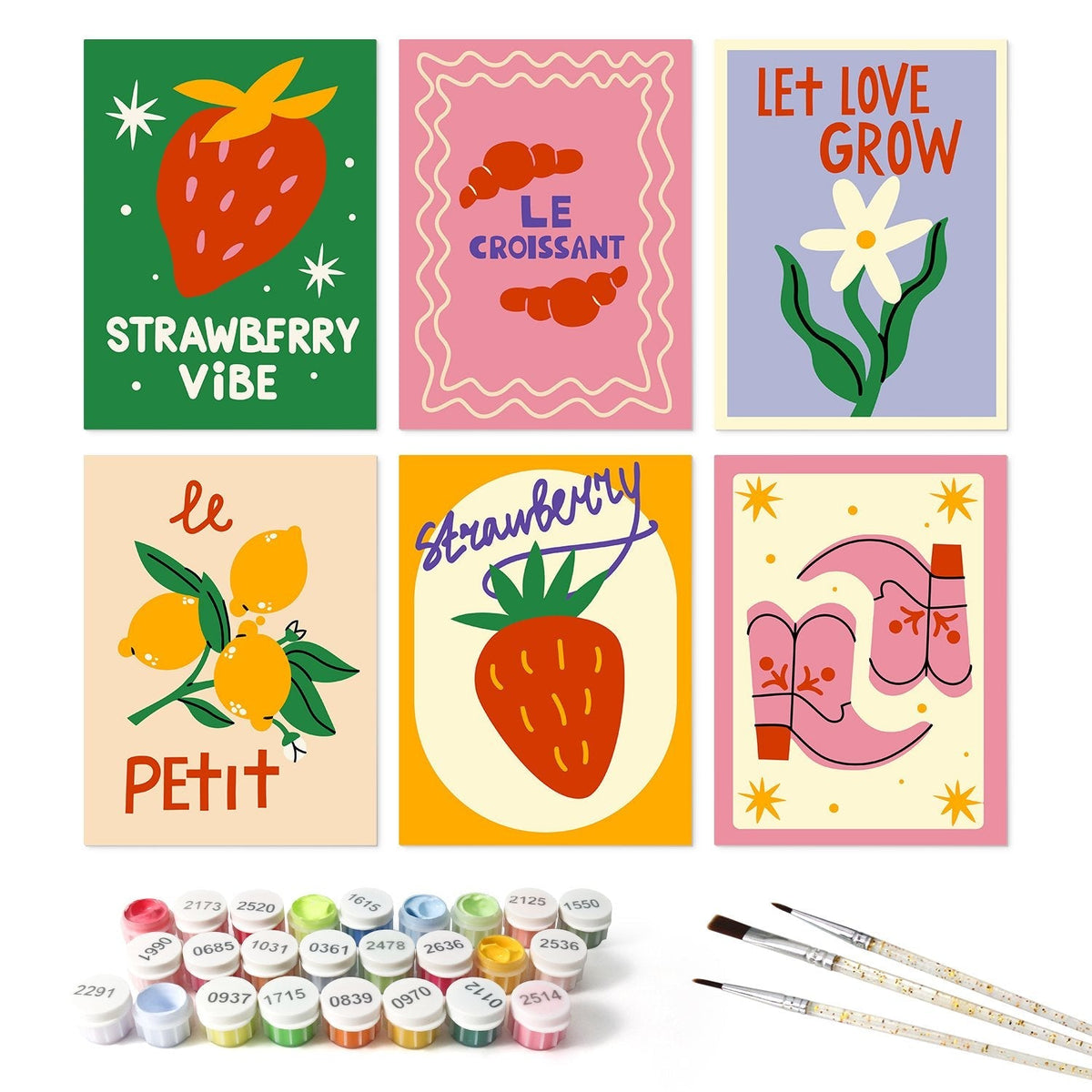 Sweet Garden – Set of 6 Mini Paintings - Judy Paint