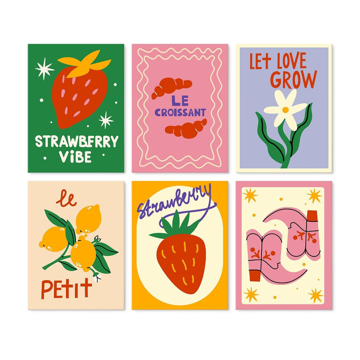 Sweet Garden – Set of 6 Mini Paintings - Judy Paint