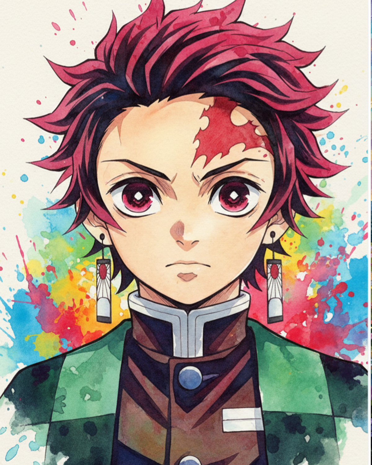 Tanjiro Intense Focus - Anime - Judy Paint