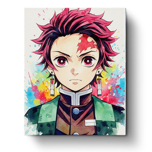 Tanjiro Intense Focus - Anime - Judy Paint