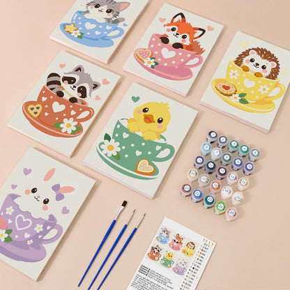 Everything in the Teacup Pets mini painting kit