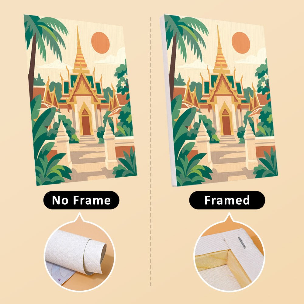 No frame vs. framed canvas