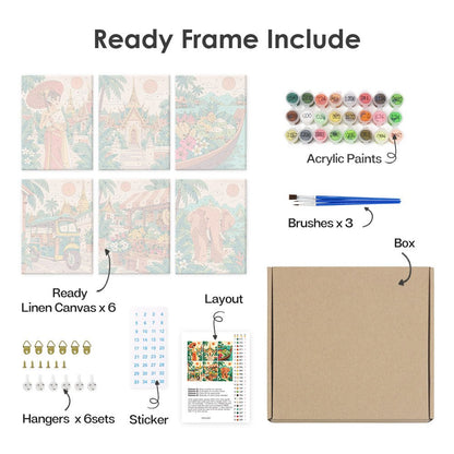 What's included with the framed canvas version