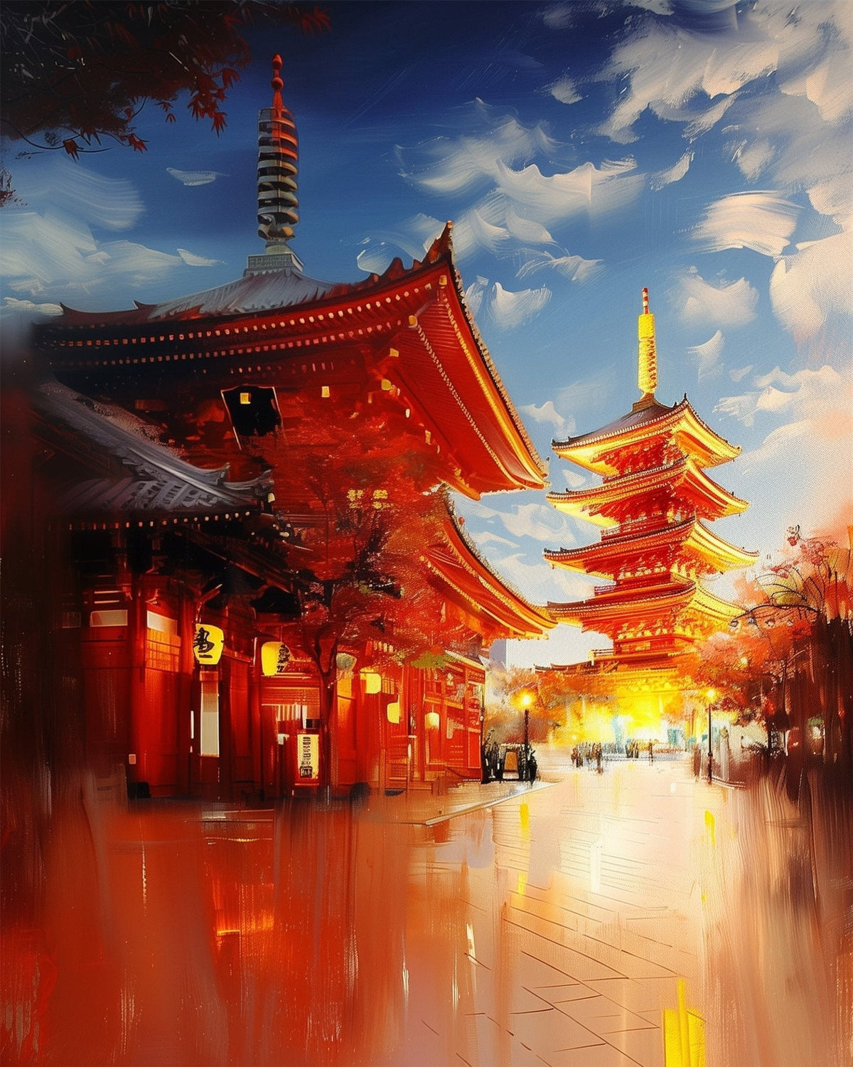 Tokio - Twilight at the Pagoda - Japan - Judy Paint