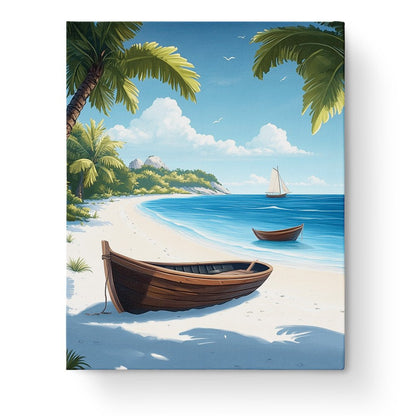 Tranquil Beach Escape - Sea Landscape - Judy Paint