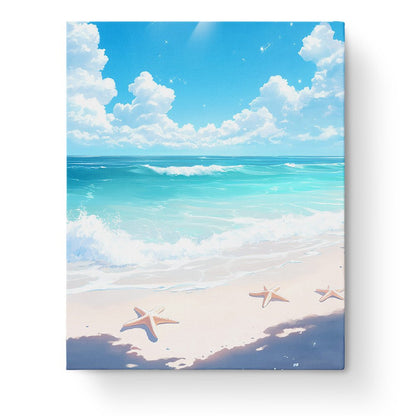 Tranquil Beach Waves - Sea Landscape - Judy Paint