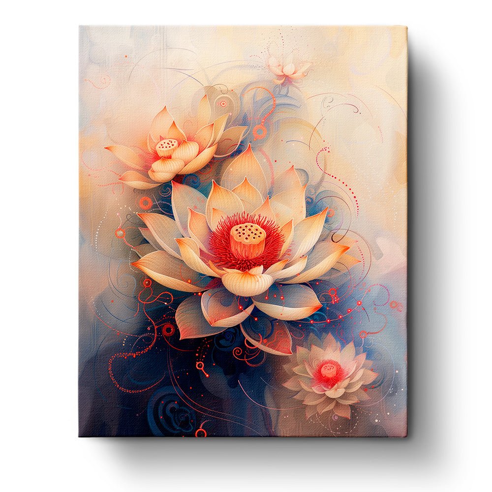 Tranquil Lotus Harmony - Bohemian Vibes - Judy Paint