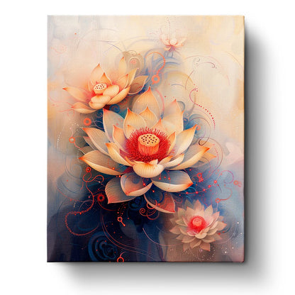 Tranquil Lotus Harmony - Bohemian Vibes - Judy Paint
