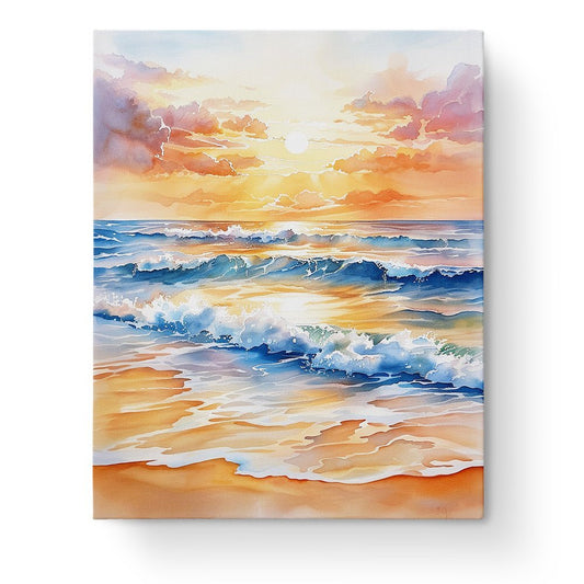 Tranquil Ocean Sunset - Sea Landscape - Judy Paint