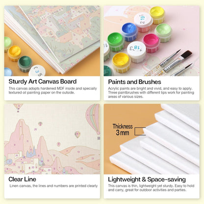 Travel Views – Set of 6 Mini Paintings - Judy Paint