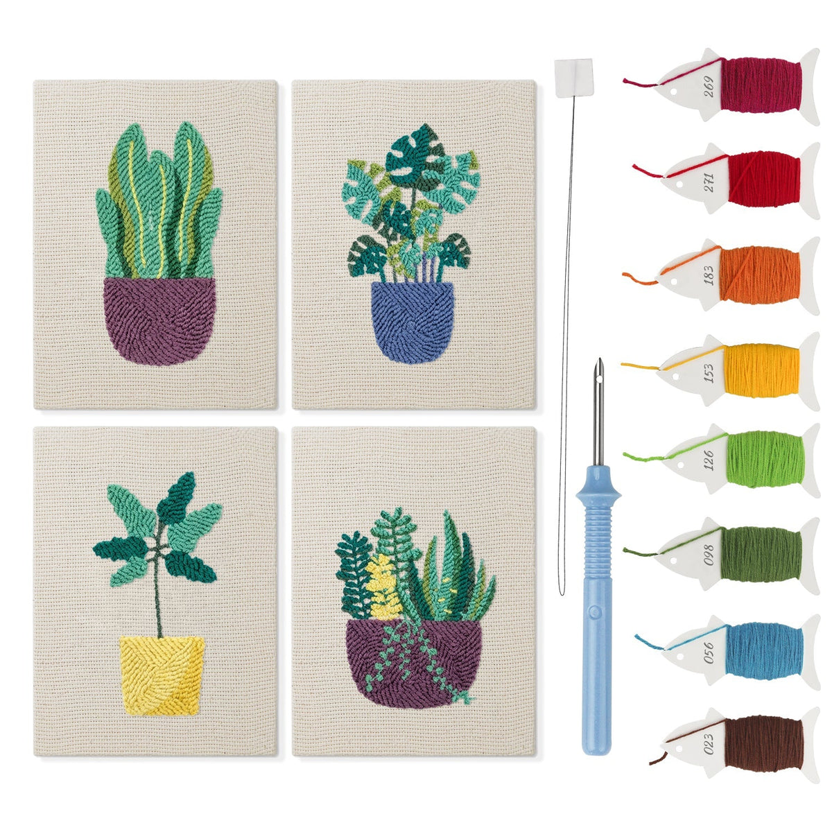 Trendy Foliage - Set of 4 - Judy Paint