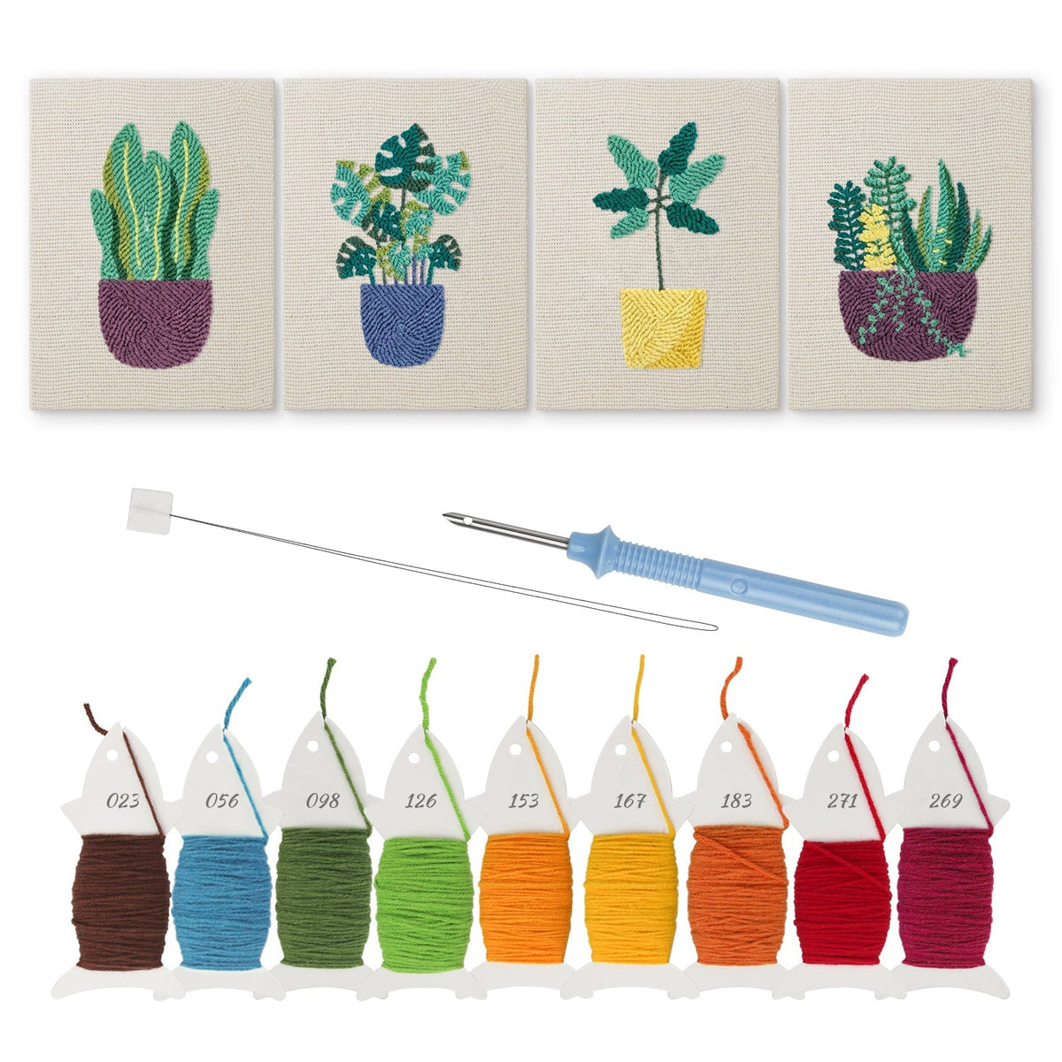 Trendy Foliage - Set of 4 - Judy Paint