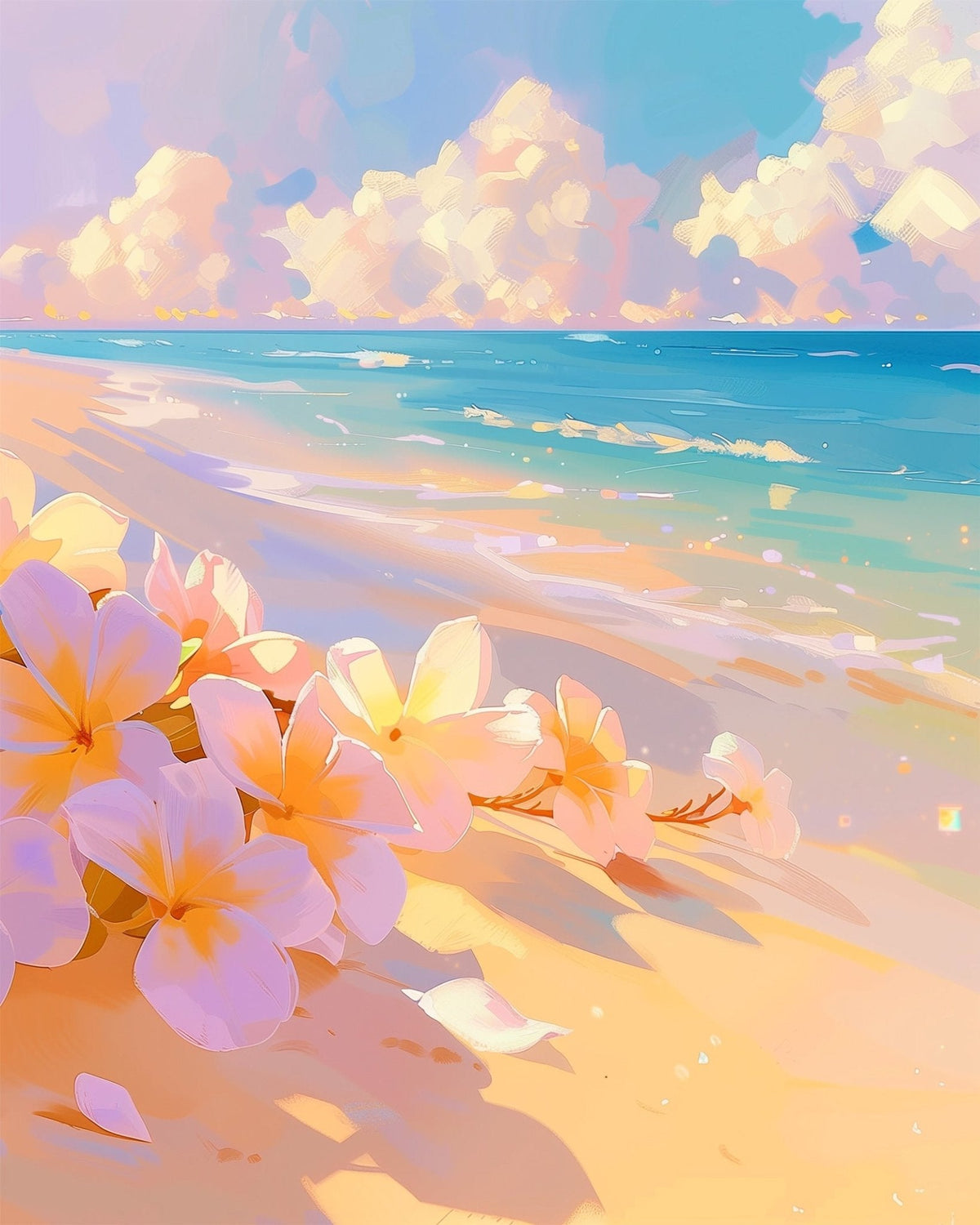 Tropical Beach Blossoms - Bohemian Vibes - Judy Paint