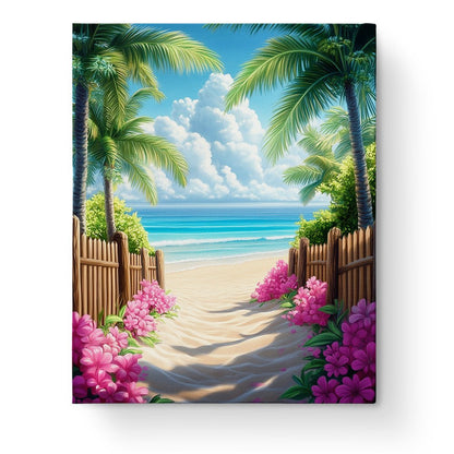 Tropical Beach Pathway - Sea Landscape - Judy Paint