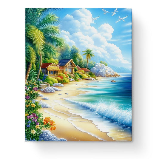 Tropical Beach Retreat - Sea Landscape - Judy Paint