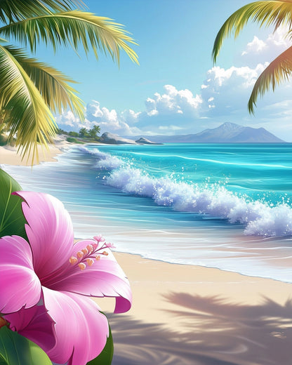 Tropical Beach Serenity - Sea Landscape - Judy Paint