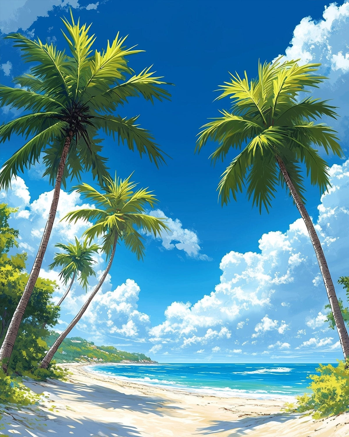 Tropical Beach Tranquility - Sea Landscape - Judy Paint
