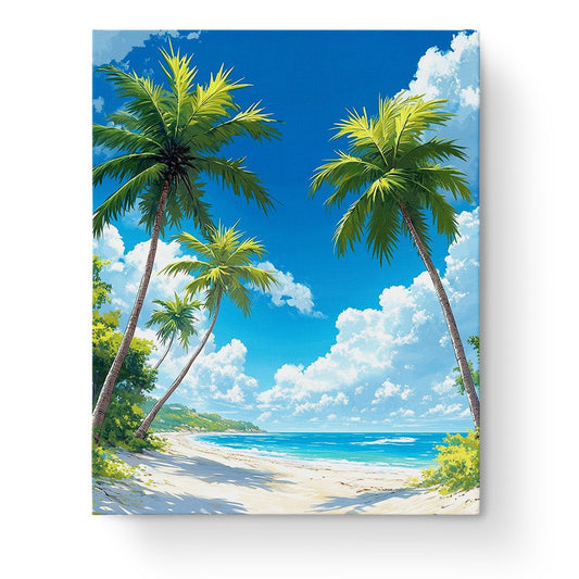 Tropical Beach Tranquility - Sea Landscape - Judy Paint