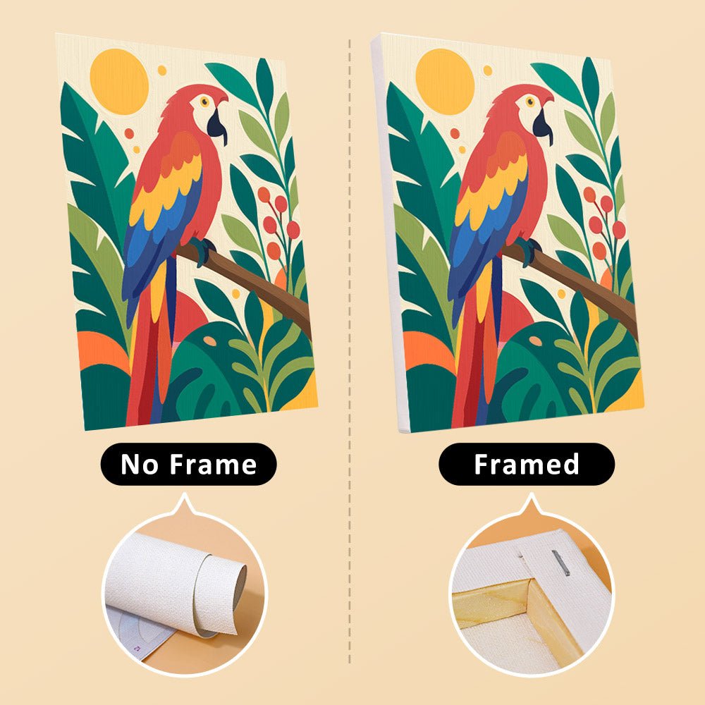 No frame vs. framed canvas