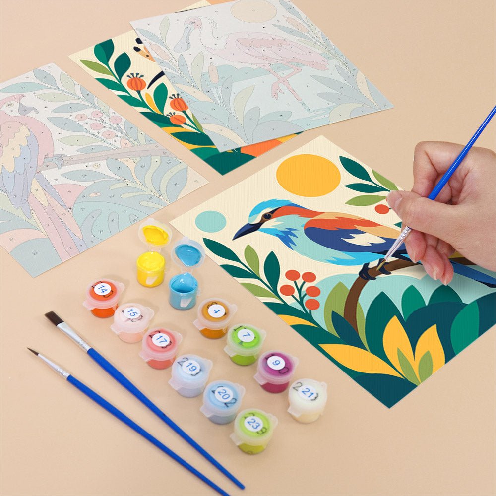 Tropical Birds mini painting set