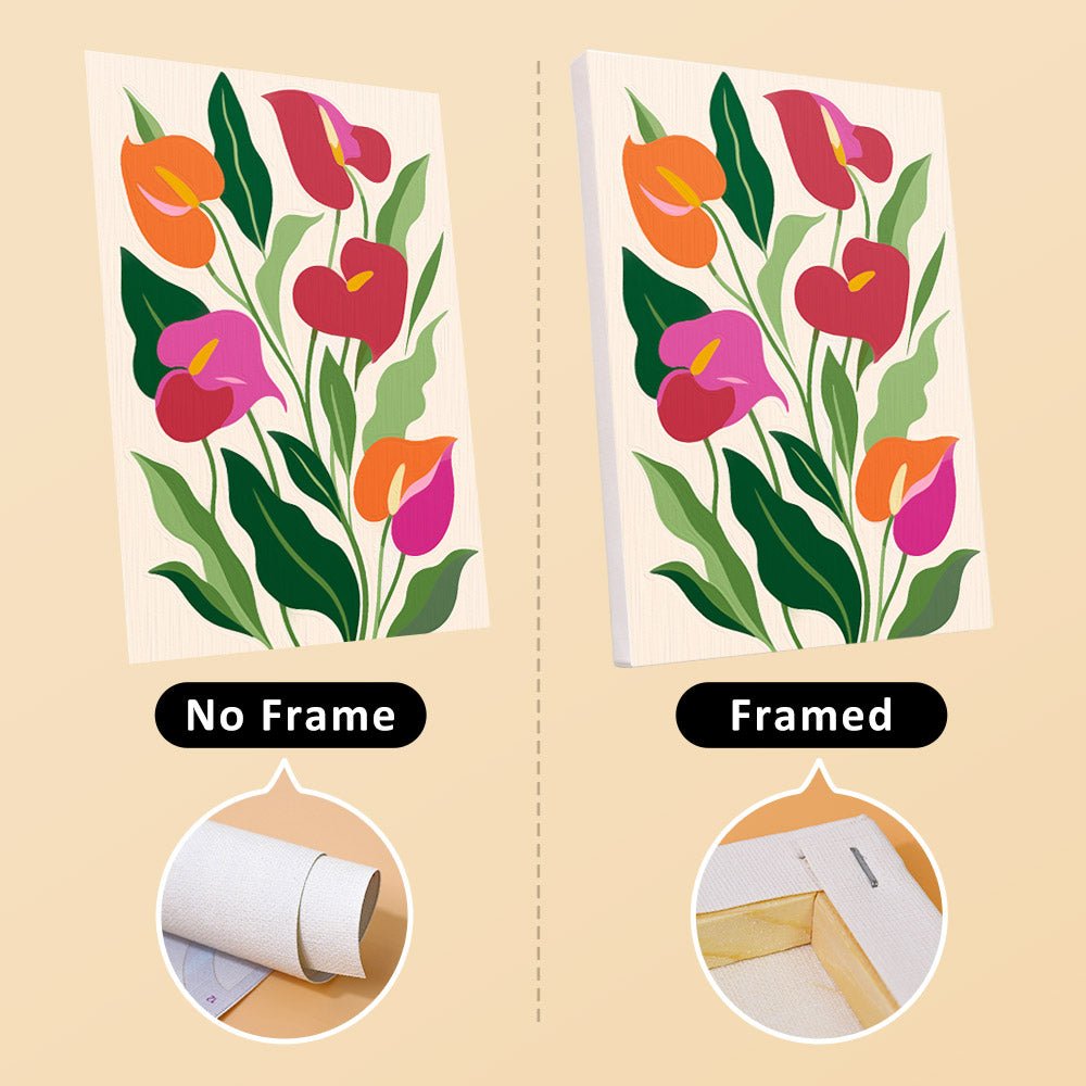No frame vs. framed canvas