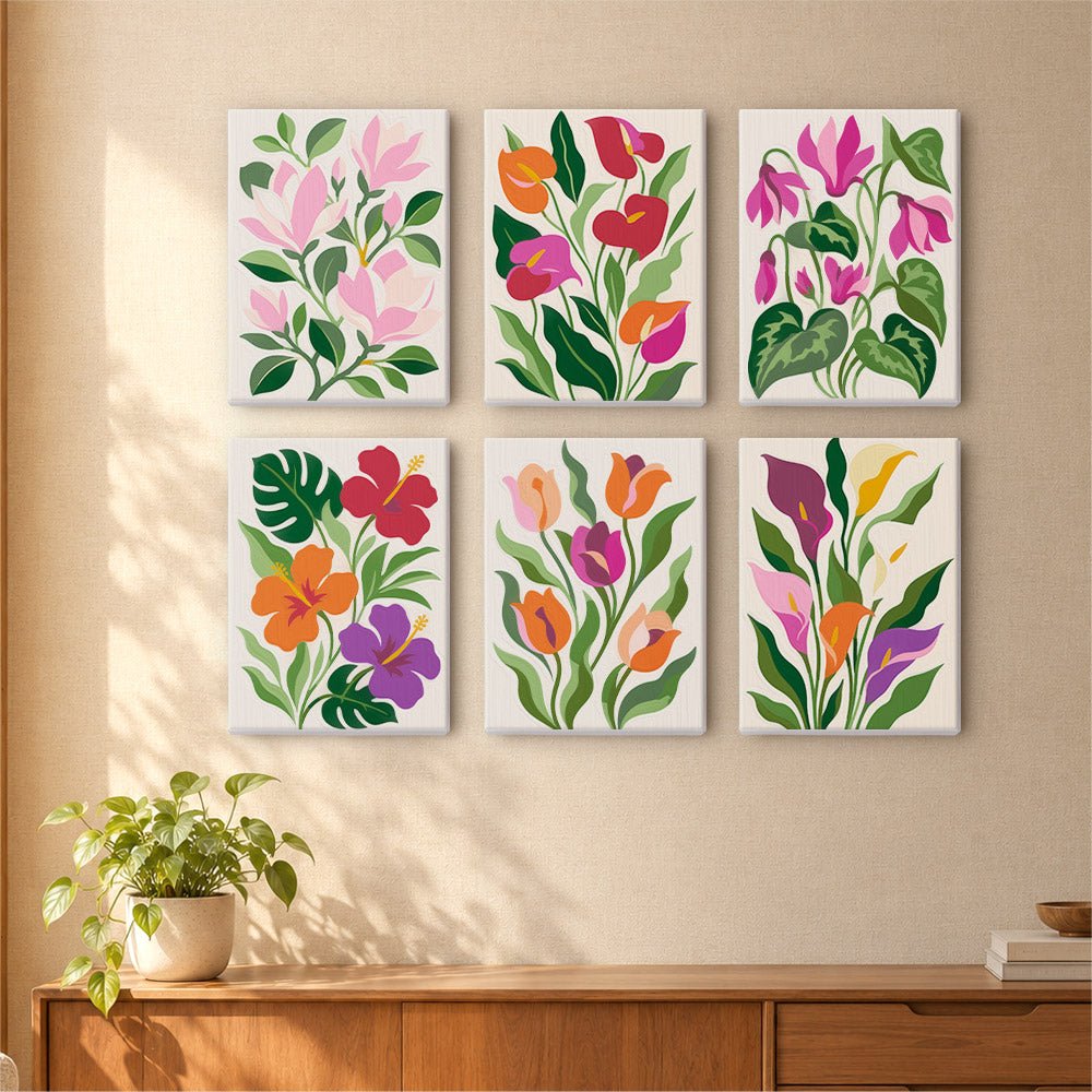 Tropical Blossoms mini painting set