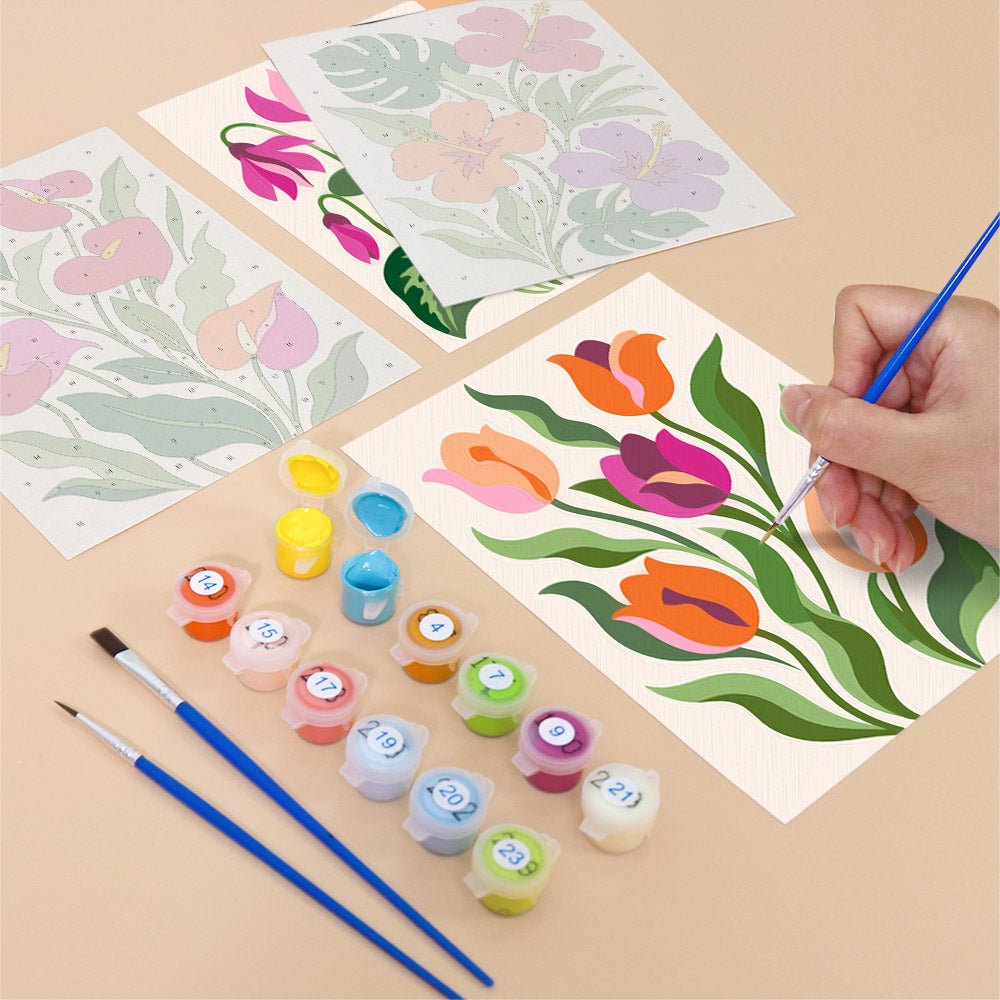 Tropical Blossoms mini painting set