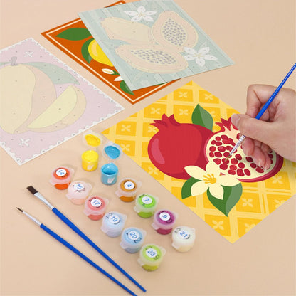 Tropical Fruit Stamps mini painting set