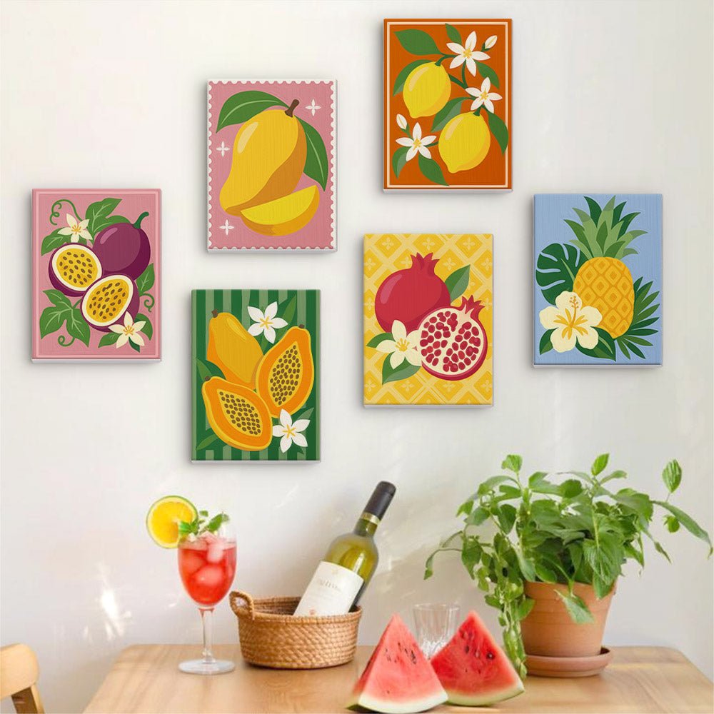 Tropical Fruit Stamps mini painting set
