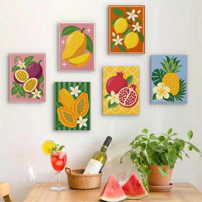 Tropical Fruit Stamps mini painting set